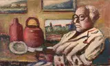 Gino Brogi, Autoritratto, oil on canvas