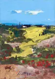 Sergio Scatizzi, Paesaggio, oil on card