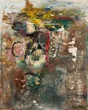 Gino Meloni, Giardino in autunno, oil on canvas