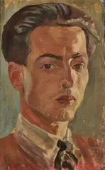 Mario Tozzi, Ritratto di artista, 1924, oil on canvas tesa panel