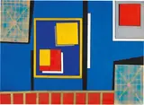 Mauro Reggiani, Composizione, 1975, oil on panel