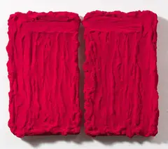 Pittura R by Pino Pinelli, 2008, mixed media, offered Jul 2025