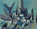 Uldino Desuò, Senza titolo, 1965, tempera on card