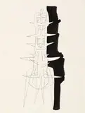 Roberto Crippa, Totem, ink on paper