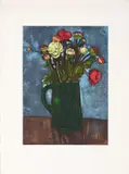 Franco Gentilini, «Fiori in un vaso» e «Cattedrale», etching and acquatinta