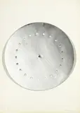Disco spaziale by Lucio Fontana, 1966, Cartone argentato, offered May 2025