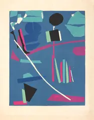 André Lanskoy, Senza titolo, lithograph a colori