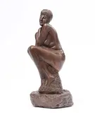 Emilio Greco, Figura accoccolata, 1989, scultura in bronze
