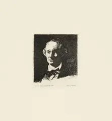 Charles Baudelaire by Edouard Manet, etching, offered May 2025