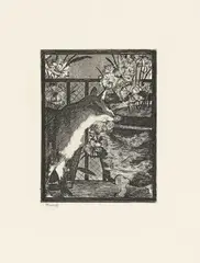 Edouard Manet, La chat e les fleurs, etching