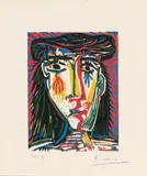 Femme au chapeau by Pablo Picasso, 1962, Linoleografia, offered May 2025