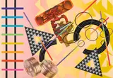 Peter Phillips, Senza titolo, 1974, screenprint and collage on canvas