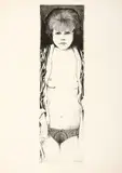 Bruno Caruso, Ritratto di ragazza, 1965, etching