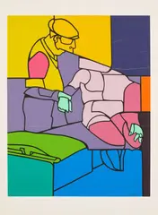 Due grafiche by Valerio Adami, A) Senza titolo, offered May 2025