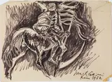 Pericle Fazzini, Cavaliere, 1952, pennarello on paper