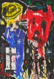 Joaquim Falcó Pujol, Franco con el Furer, 2005, mixed media on canvas