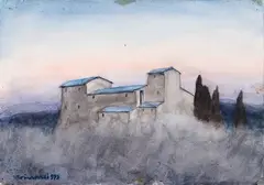 Due opere by Nino Tirinnanzi, A) Casolare, offered May 2025