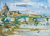 Enzo Pregno, «Paesaggio» e «Natura morta», oil on canvas