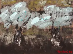 Senza titolo by Venturino Venturi, 1976, oil on cardboard, offered May 2025