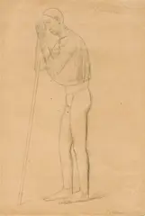 Carlo Carrà, Contadino III, 1920, pencil on paper