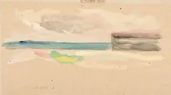 Marina by Mario Marcucci, 1966, watercolour on paper, offered May 2025