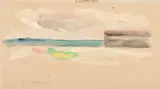 Mario Marcucci, Marina, 1966, watercolour on paper