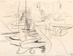 Heinrich Steiner, Porto, charcoal on paper