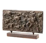 François Stahly, Bas Relief-Apocaplypse, 1958, scultura in bronze on base in legno