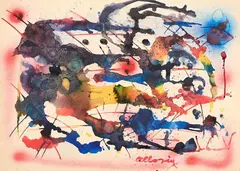 Giuseppe Allosia, Senza titolo, gouache on paper