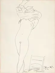 Giacomo Manzù, Streaptease, 1967, ink on paper