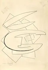 Composizione by Mauro Reggiani, 1951, ink on paper, offered May 2025