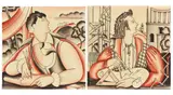 Gio Ponti, Due piastrelle per Richard Ginori - San Cristoforo, Ceramica smaltata