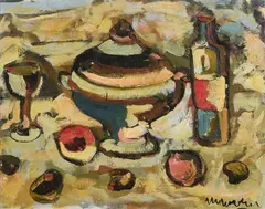 Sante Monachesi, Natura morta, oil on canvas