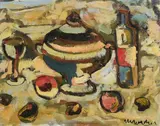 Sante Monachesi, Natura morta, oil on canvas