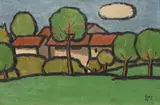 Juan Bay, Case, 1947, oil on cardboard