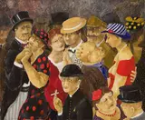 Pino Procopio, Il ballo, 1989, oil on canvas
