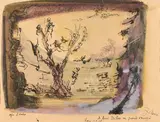 Fabrizio Clerici, Orfeo, ink and mixed media on paper