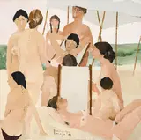 Pino Procopio, Bagnanti, 1982, oil on canvas