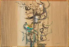 Senza titolo by Filippo Scroppo, oil on paper applicata on canvas, offered May 2025