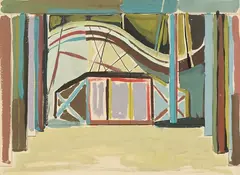 Roberto Burle Marx, Pétrouchka, 1954, tempera and mixed media on card