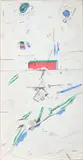 Antonio Davide, Topografia radicale, 1975, mixed media on paper
