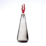 Marcello Furlan, Bottiglia con tappo in vetro fumé e rosso, 1988
