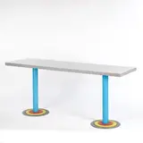 Antonia Astori, Tavolo "Kroma", Metallo verniciato e legno laminato