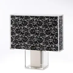 Ferruccio Laviani, Lampada da tavolo "Tatì Lace 9170", 2013, PMMA e pizzo nero