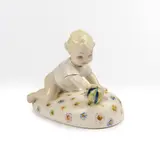 Abele Jacopi, Lenci putto con palla, Scultura in ceramica