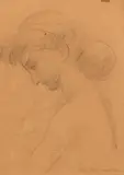 Ugo Capocchini, Giovane donna, pencil on paper