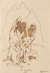Felice Carena, La madre, 1961, ink on paper