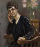 Arturo Rietti, Ritratto di signora, pastel on paper
