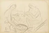 Elisabeth Chaplin, Due disegni, A) Contadine