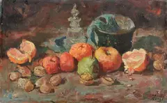 Natura morta by Mario Bucci, oil on canvas, offered Feb 2025